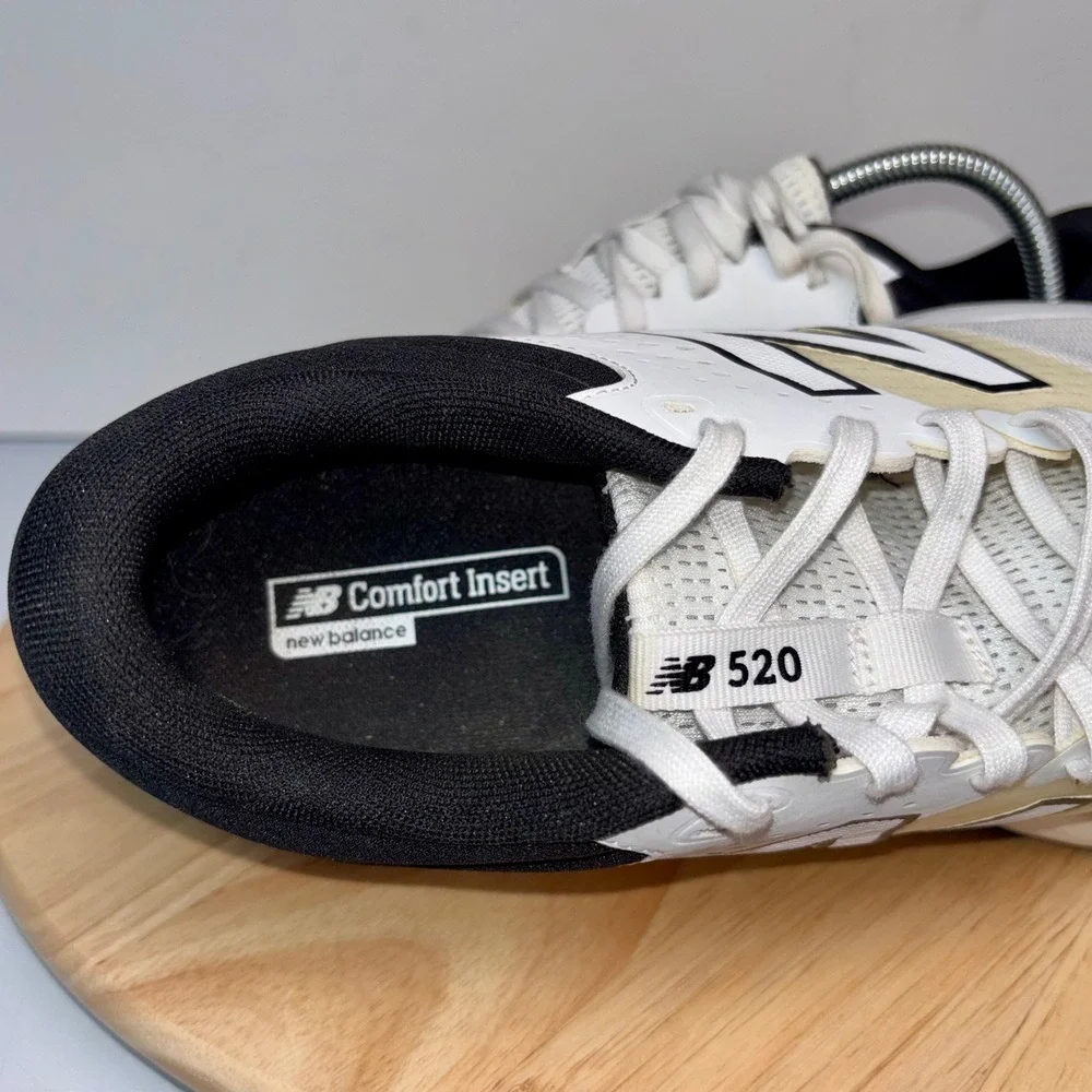 New Balance 520 v7 Mens White Black Running Shoes M520CW7 Size 11